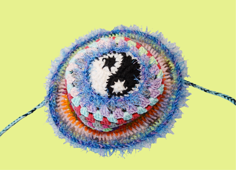 Yin-Yang Multi color Crochet Hat
