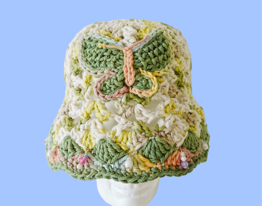 Butterfly Crochet Summer Hat