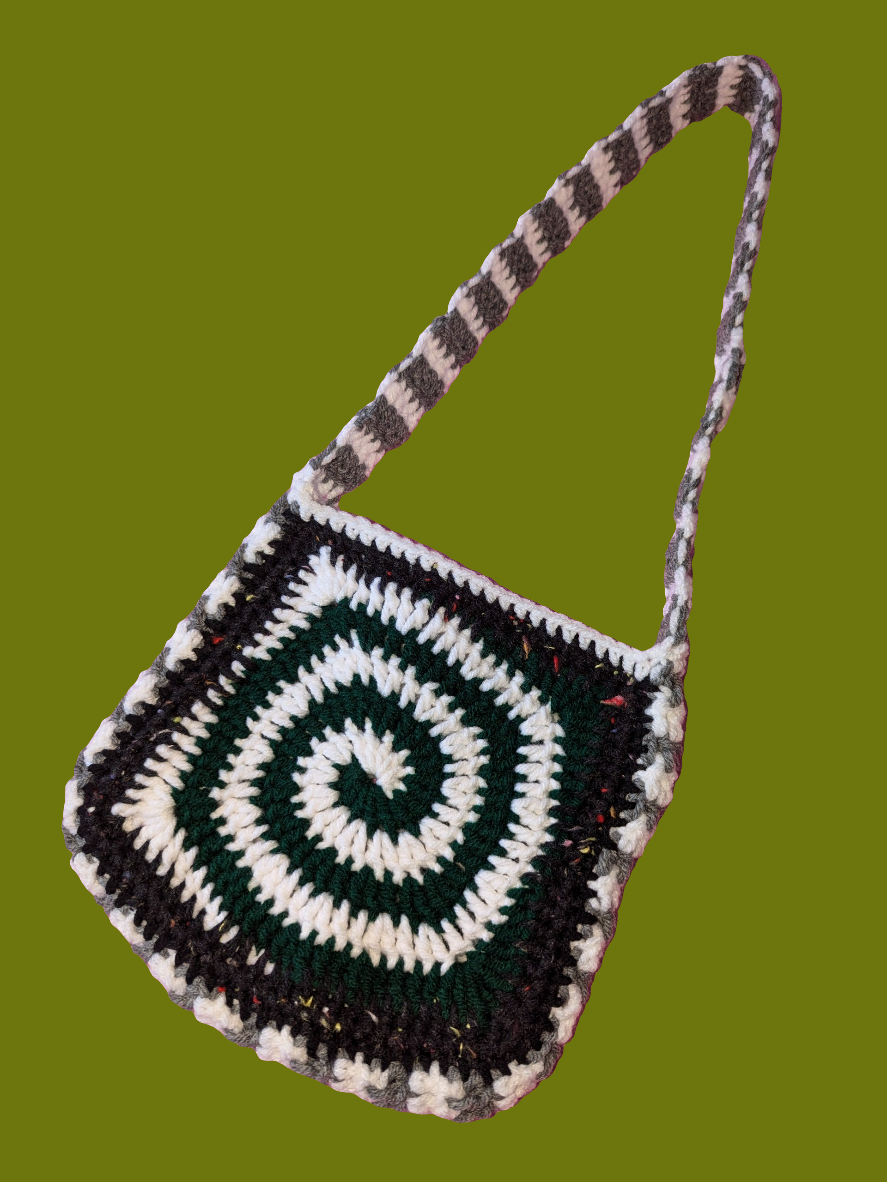 Spiral Crochet Shoulder Bag