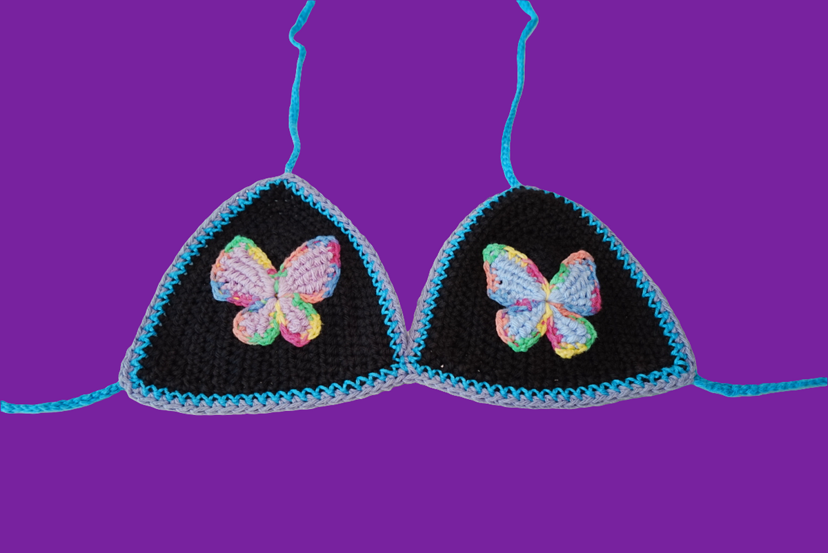 Butterflies Crochet Bra Top