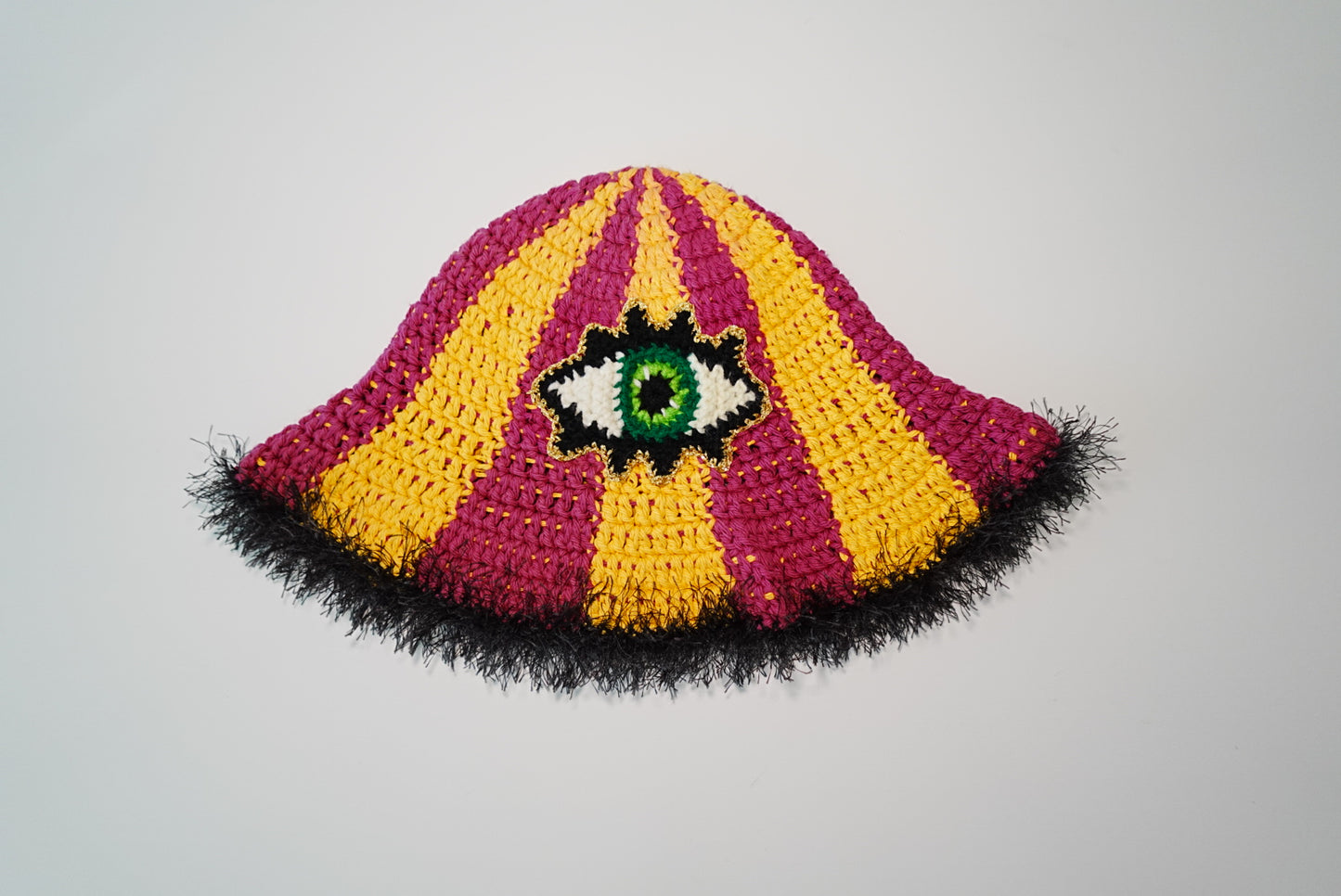 Green Eye Crochet Hat