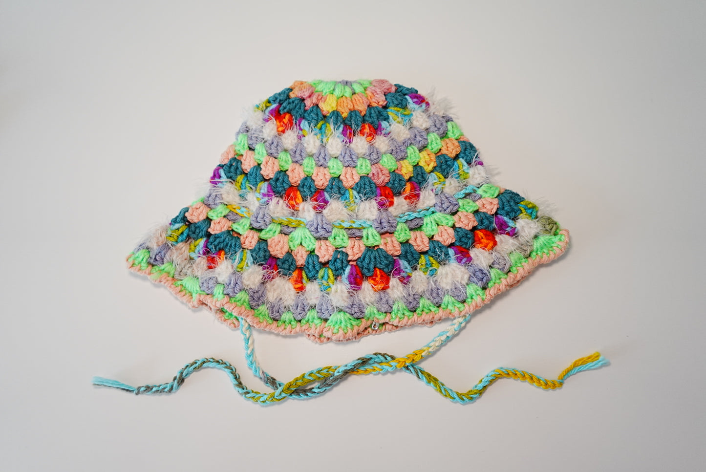 Yellow Eye Crochet Hat in Mult color