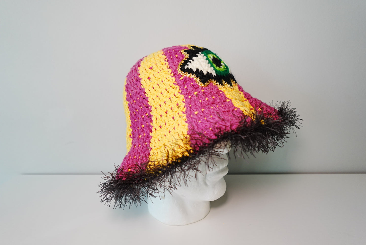 Green Eye Crochet Hat